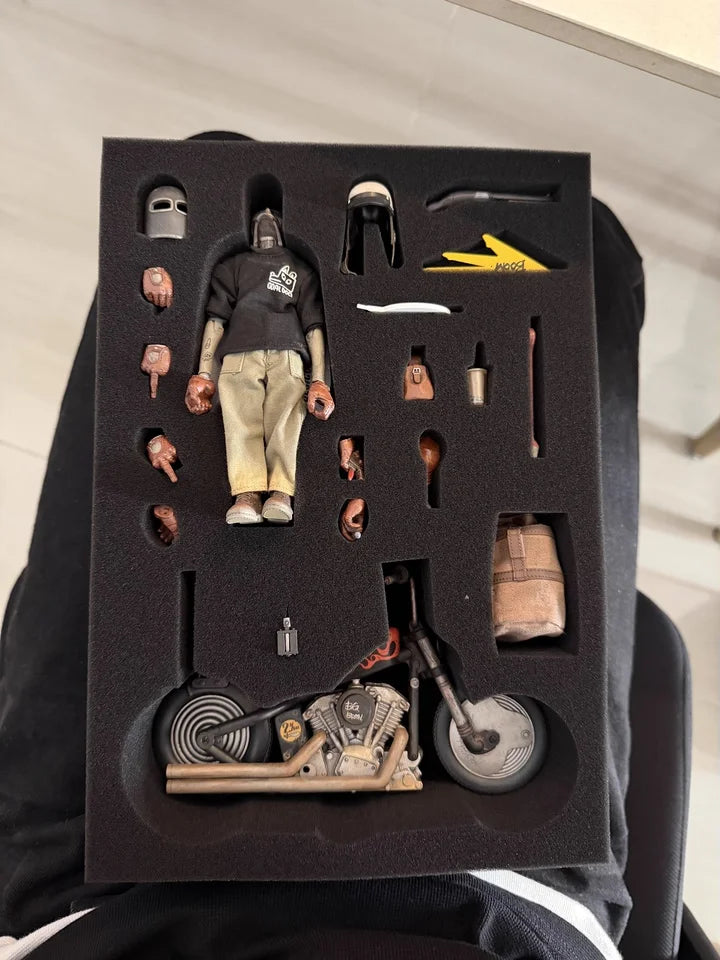 In Stock Originate DAMTOYS x Coal Dog MR.SILENT Movable Model Toys PES038 PES040 1/12 SCALE ACTION FIGURE With motorcycle