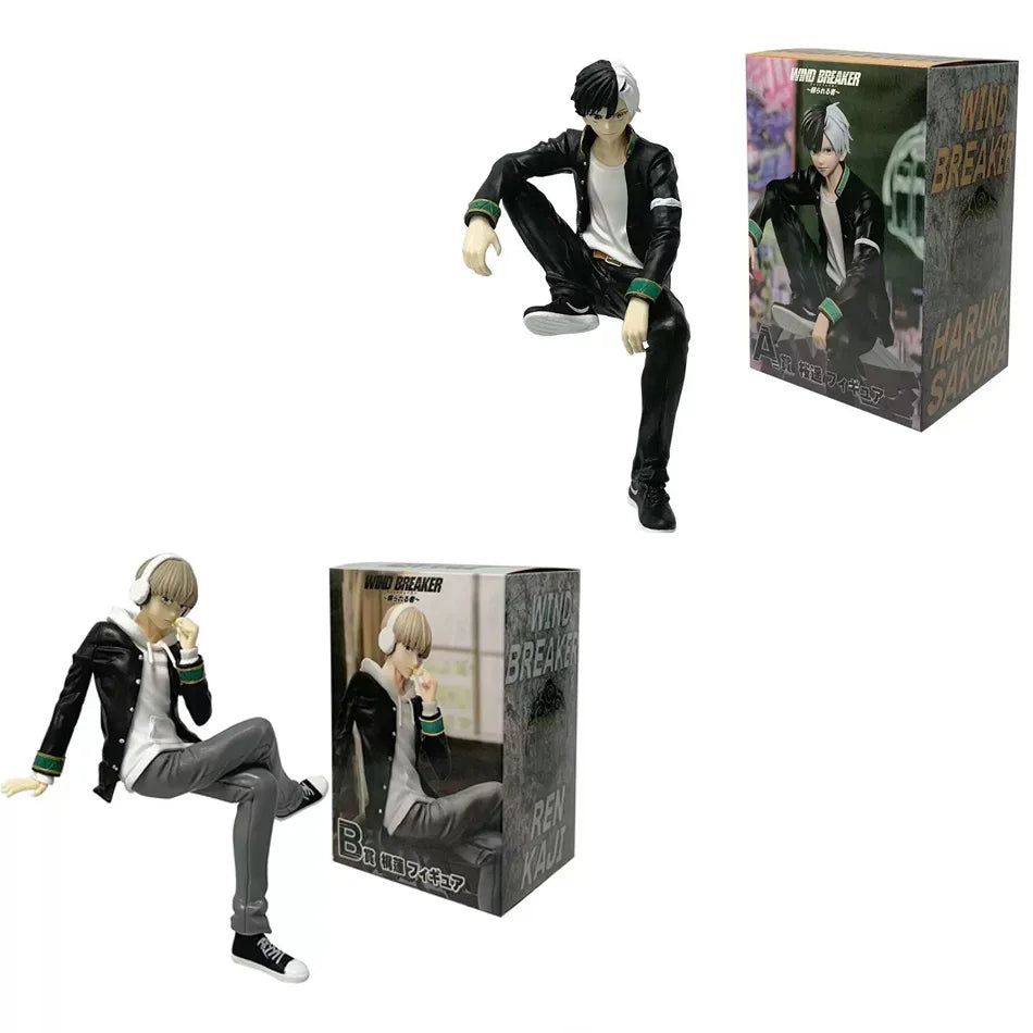15CM Anime WIND BREAKER Sakura Haruka Figure Kaji Ren Noodle Stopper Figure Sitting Model Toy Gift Doll Aciton Figure
