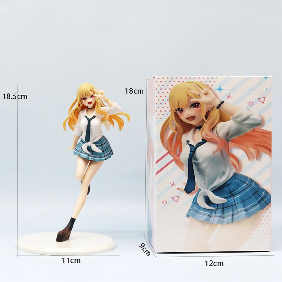 My Dress Up Darling Kitagawa Marin Anime Figure PVC Collection School Uniform Liz Devil Style Desktop Ornaments Model Toys Gifts