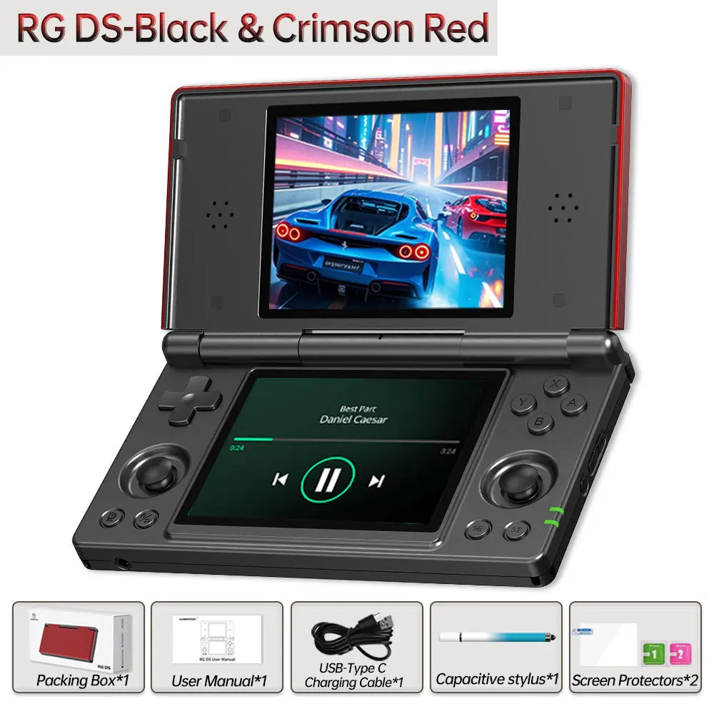 Anbernic RG DS Dual 4.0” IPS Screen Video Game Console Android 14 Support Dual Application On Split Screens & Hall Switch Chip
