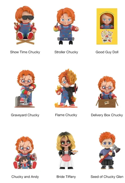 POP MART Chucky Franchise Series Original Blind Box Surprise Mystery Box Cute Anime Action Figure Ornaments Figurines