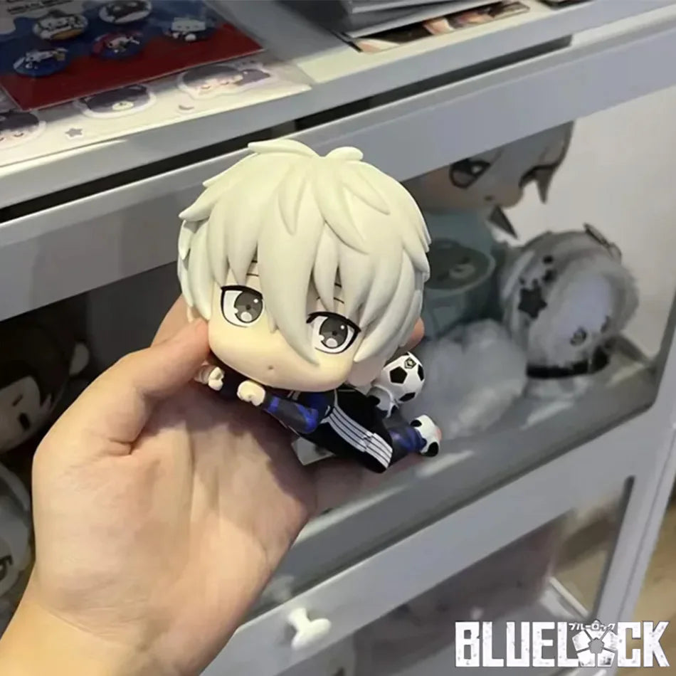9CM Blue Lock Anime Figure Q Version Nagi Seishirou Action Figure Kawaii Isagi Yoichi Figurine PVC Collection Model Doll Toy