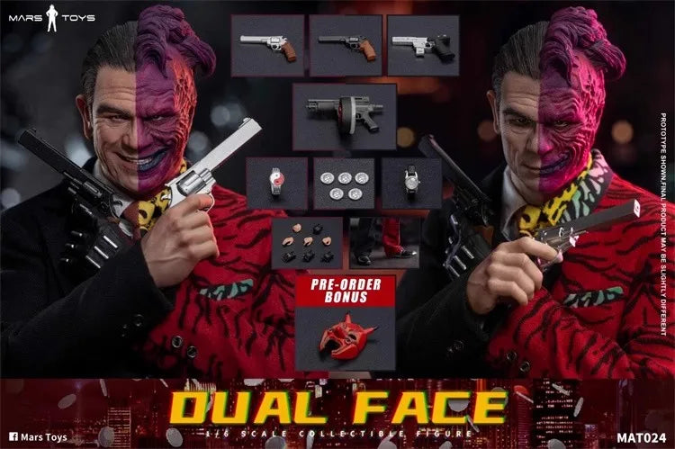 Mars Toys MAT024 1/6 Male Soldier Dual Face Double Headed Carving Full Set 12'' Action Figures Model Toy In Stock