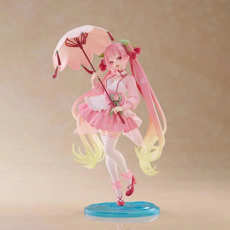 TAiTO AMP Hatsune Miku Sakura Miku ~Sakura Dress Ver PVC 21CM Anime Action Figures Model Collection Toy