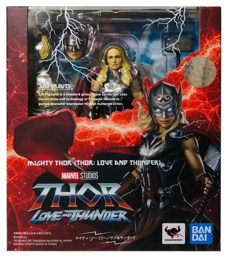 Bandai Original Mighty Thor 4 S.h.figuarts Thor: Love And Thunder Jane Foster Thor Action Anime Figure Model Kit Completed Toys