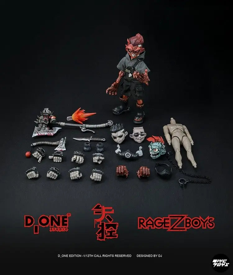 D_ONE RAGE-ZBOYS Series Toothy Daily Ver. / Out of Control Ver. 1/12 Action Figure Anime Model Trendy Toys Desktop Collectibles