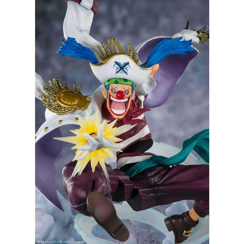 BANDAI F.Zero One Piece  Buggy the Clown Marineford War Original genuine PVC Action Anime Model Toys Figure Collection Doll Gift