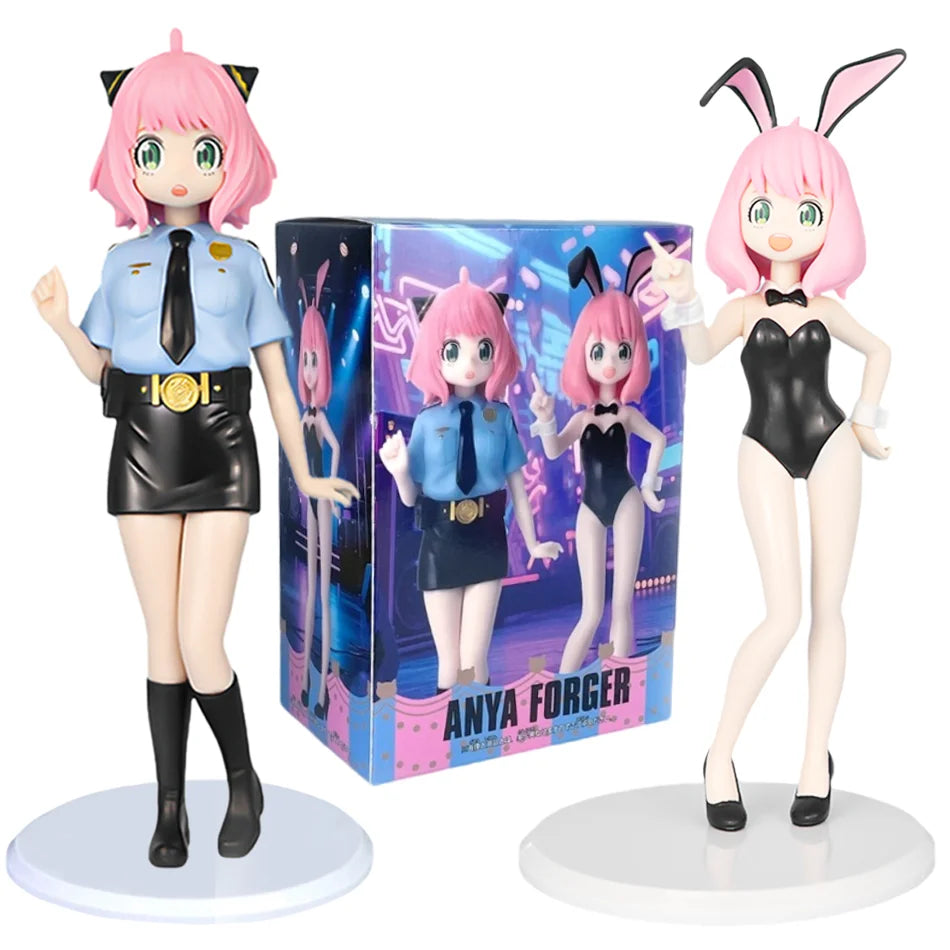 19см Шпионска × Семейна екшън фигурка Полицейска униформа Аня Косплей кукла Аниме Сладко момиче кукла PVC модел играчка настолна декорация подарък