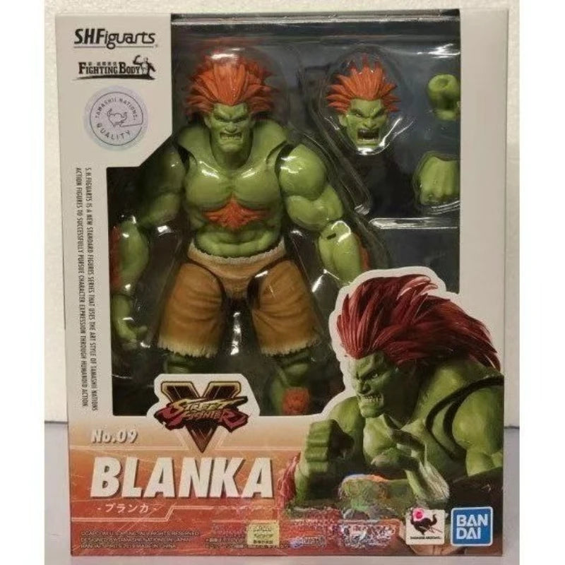 Bandai Genuine Soul Limited SHF Street Fighter Blanca Green Wolf Beast Electric Wolf Lion Action Doll Model Toy
