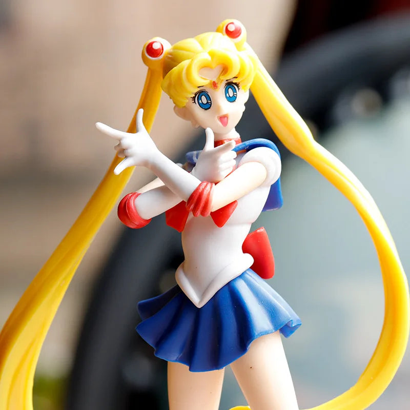17 см Карикатура сладко момиче Sailor Moon Аниме фигурка PVC екшън аниме фигурка модел Kawaii кукла настолни орнаменти