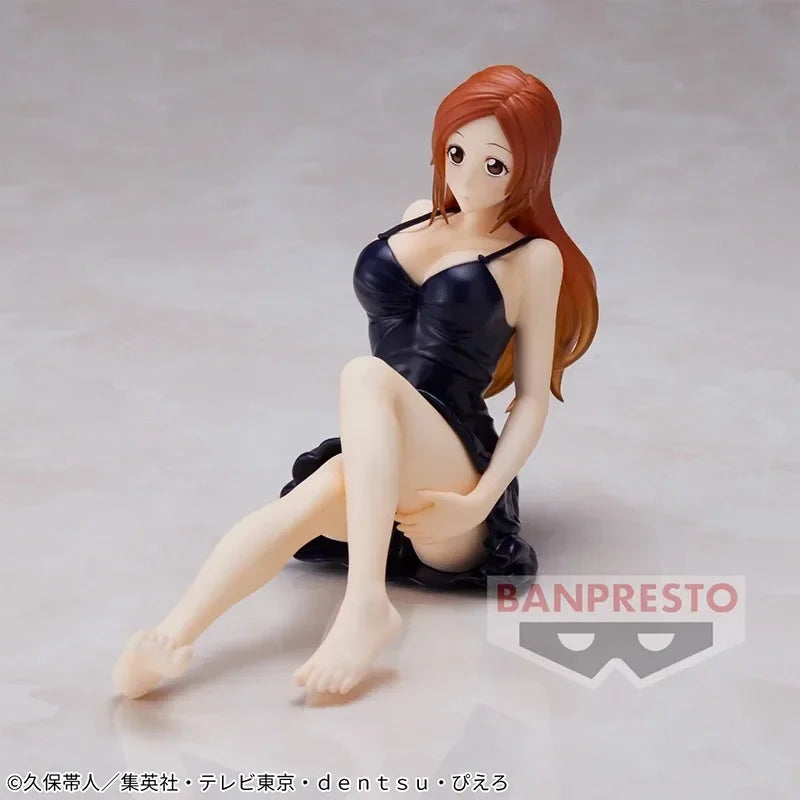 Оригинална фигурка Bandai Bleach Inoue Orihime Relax Time 11 см, истинска аниме, каваи, аниме, екшън, колекционерски орнамент, модел играчки