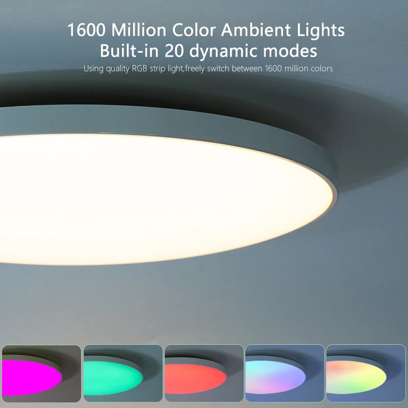 MARPOU RGB Smart Lamp 30W 36W Led Ceiling Light With Tuya APP Dimmable Remote control Ultrathin led lights for room Bedroom