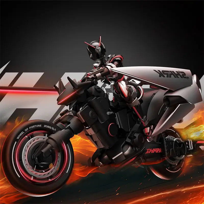 Special Yubo Figure Cultural And Creative Cyber Shark War Riding Goddess Shake Guochuang Mecha Assembly Model Toy Collect Gifts