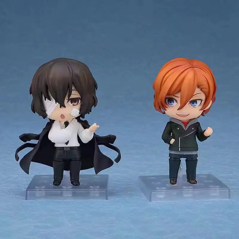 Nendoroid Bungo Stray Dogs Osamu Dazai Chuya Nakahara 15 Years Old Q Style Anime Action Figure Desktop De