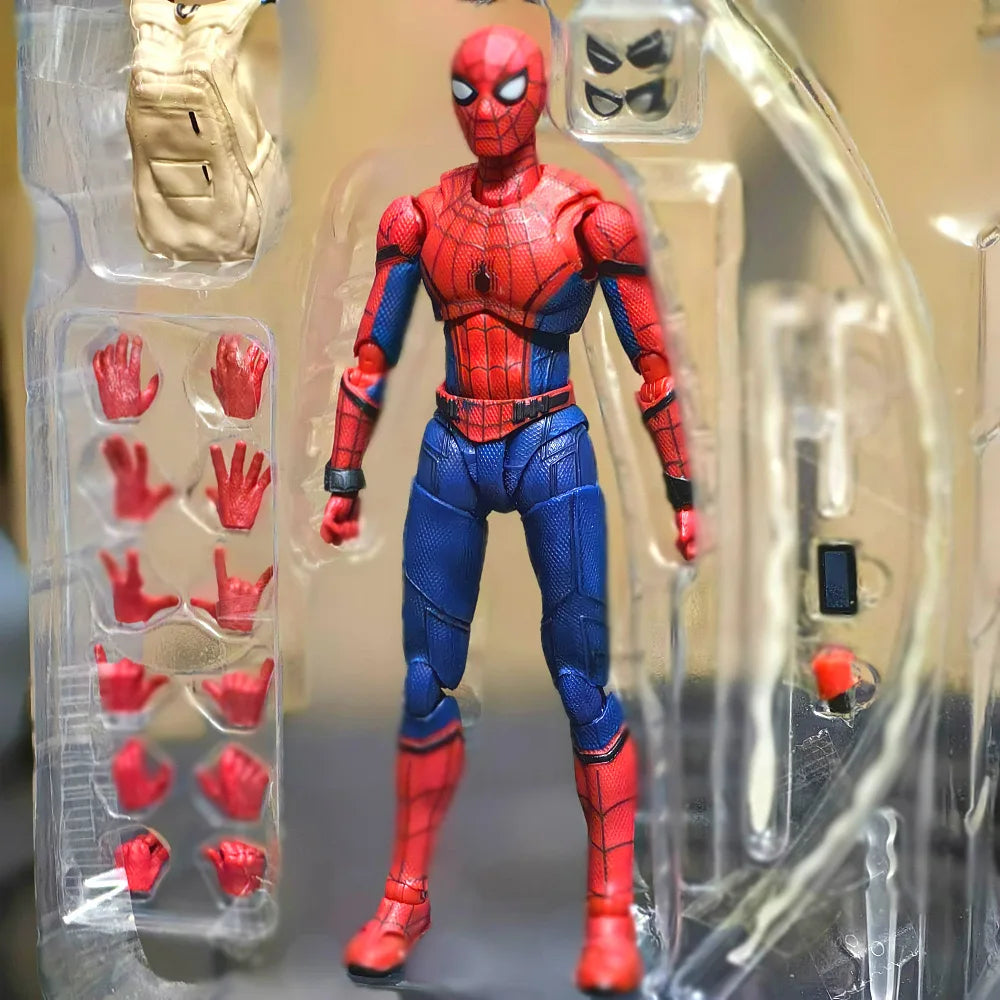 SHF Spider-Man Action Figure Model Anime Spiderman Homecoming Peter Parker Figurine PVC Collection Movable Toys for Gifts