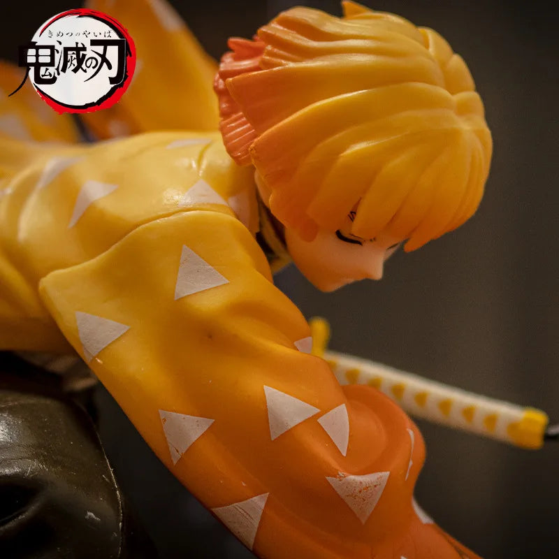 15CM Anime Demon Slayer Model Action Figure Agatsuma Zenitsu Collection Accessories Model Doll Toys Decor For Kids Birthday Gift