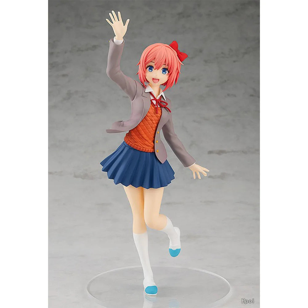 18CM Anime Game Doki Doki Literature Club Sayori Figure Cute Girl Animation Model Toys Gifts Collection Decoration Ornaments PVC
