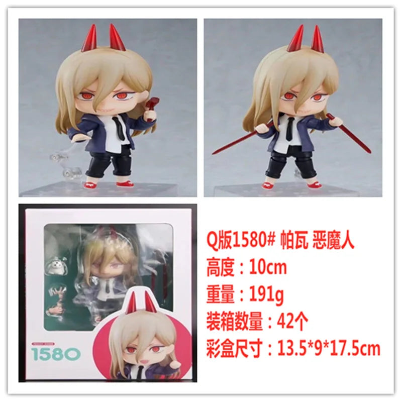 Gsc Nendoroid Chainsaw Man Denji 1560 Power 1580 Action Figures Face Swap Collectible Q Version Figurines Desktop Display Decor