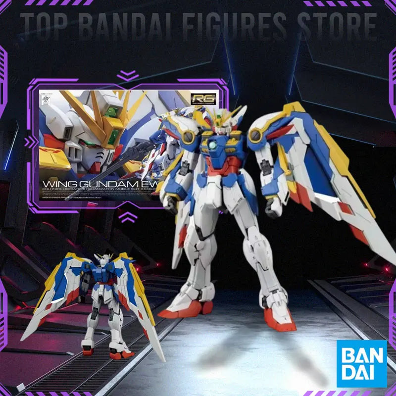 Bandai RG RX-78-2 WING RX-93-V2 UNICORN GOD GUNDAM In stock Anime Original Model Toy Action Figure Robot Collection Toy Gift