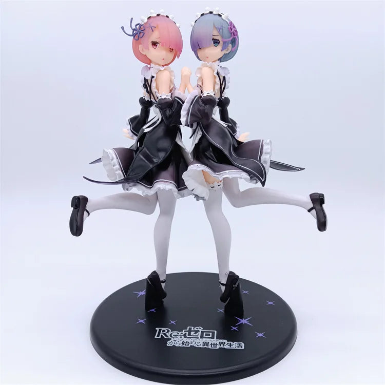 18cm Re:ZERO Starting Life in Another World Rem Anime Girl Figure Rem Monster Costume Action Figure Adult Model Doll Toys Gifts