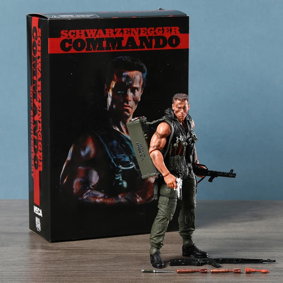 NECA Commando 30th Anniversary John Matrix PVC Action Figure Collectible Model Doll Gift