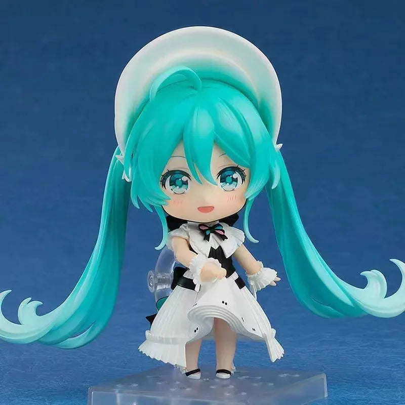 10CM Boxed Miku Symphony 2490# Figure Anime Kawaii Version Movable Doll Desktop Decoration Face interchangeable Model Gifts