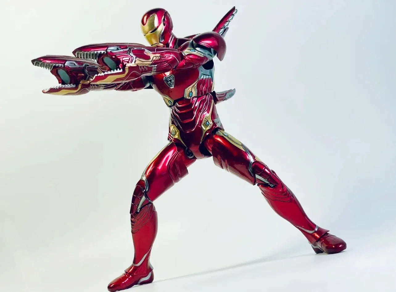 Iron Man MK50 And Mk50 Weapon Accessory Scene Set Action Figure Movable Can emit light Model Avengers Pvc Action Toy For Gift