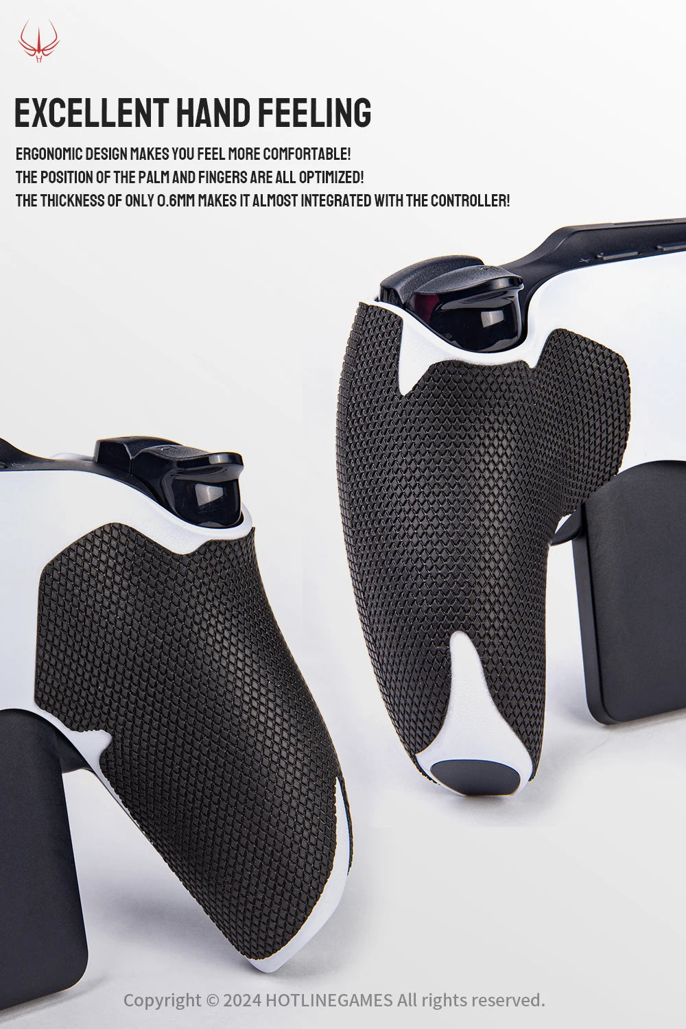 HOTLINE GAMES 2.0 PLUS Controller Grip Tape Compatible with PlayStation Portal Grips,Non-slip,Sweat-Absorbent(Classic Version)