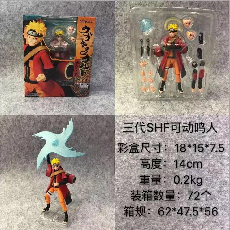 9 types Shippuden Shf Uzumaki Rasengan Action Figures Movable Joints Face Change Dolls Anime Figurines Models Toys Gifts