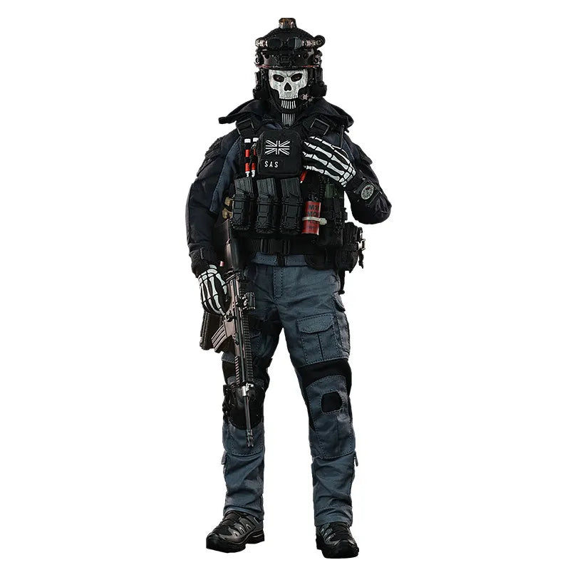 New 1/6 Scale Night Battle Ghost SAS Military Soldier Articulated Action Figure Collectible Model Doll KS21001