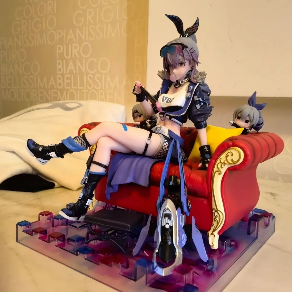 Silver Wolf Sitting Position Figure - 23cm Honkai: Star Rail Game Girl Model GK Statue Desktop Decoration Collectible Ornament