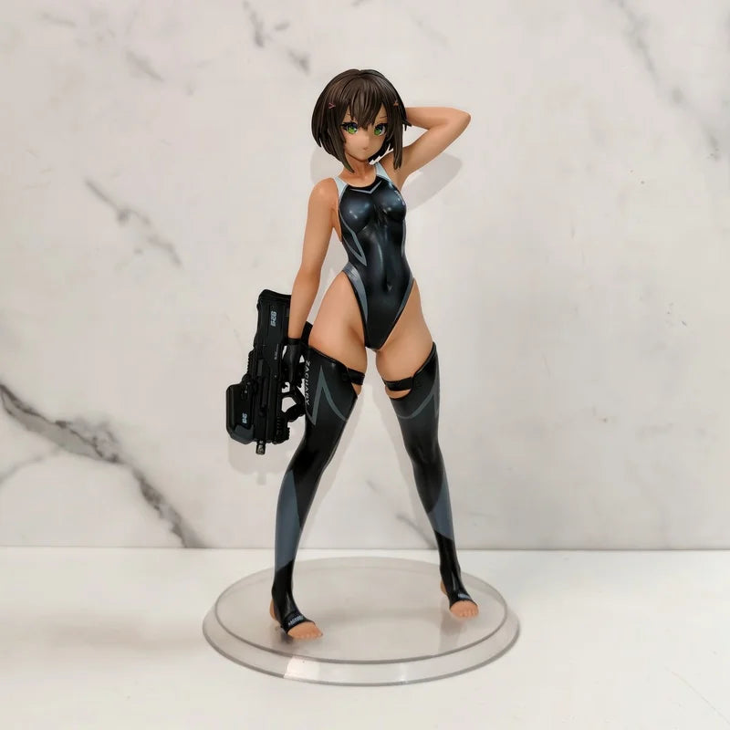 New Hot Original 22cm Amakuni Hobby Japan Buchou-Chan Swimming Club Manager 1/7 Anime Portrait Model Collection Toy