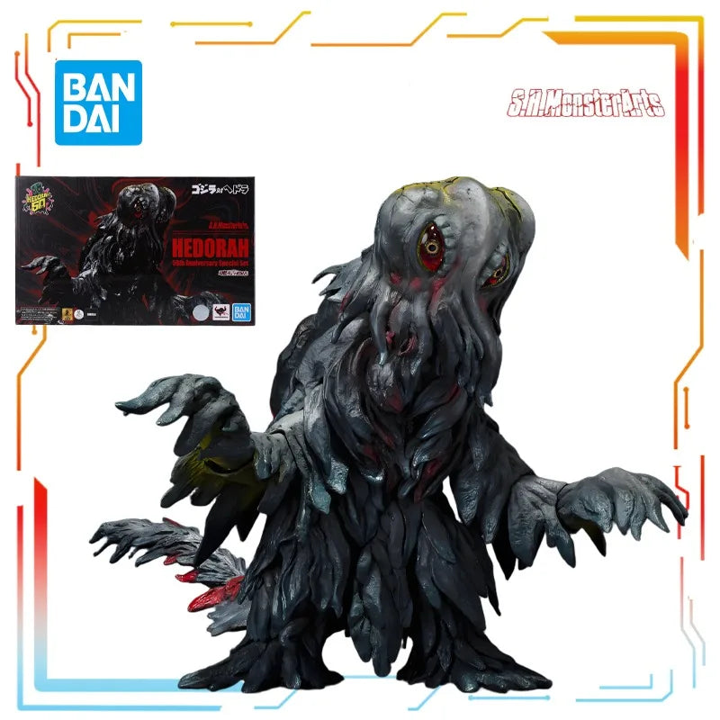 BANDAI Original S.H.MonsterArts Series Hedorah  Anime Action Figure Assembly Model Toy Collectible Model Ornaments Gifts for Boy