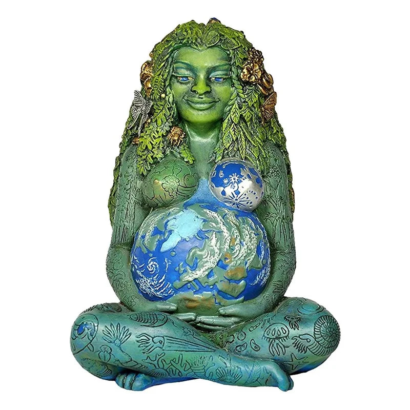 Millennial Gaia Earth Mother Goddess Te Fiti Statue 16cm Tall By Oberon Zell  Resin  Feng Shui Millyear Decor