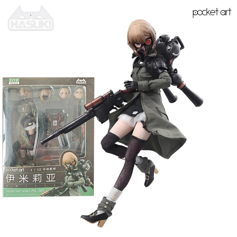 HASUKI - God Cat Jumping Original Pocket Art Series  Demonic Witch Chun Handheld and Movable Humanoid Figures Collectible Model