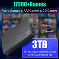 3-в-1 система за игри с HDD, ретро видеоигри, за PS4/PS3/PS2/Switch/Wii/WiiU, за PC/лаптоп, с 17300+ AAA/3D/ретро игри 