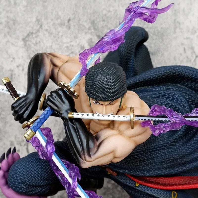 50 cm ONE PIECE Anime Peripheriegeräte Fegefeuers Roronoa Zoro Actionfigur PVC Modell Desktop-Dekoration Statue Geburtstagsgeschenke Spielzeug Kind