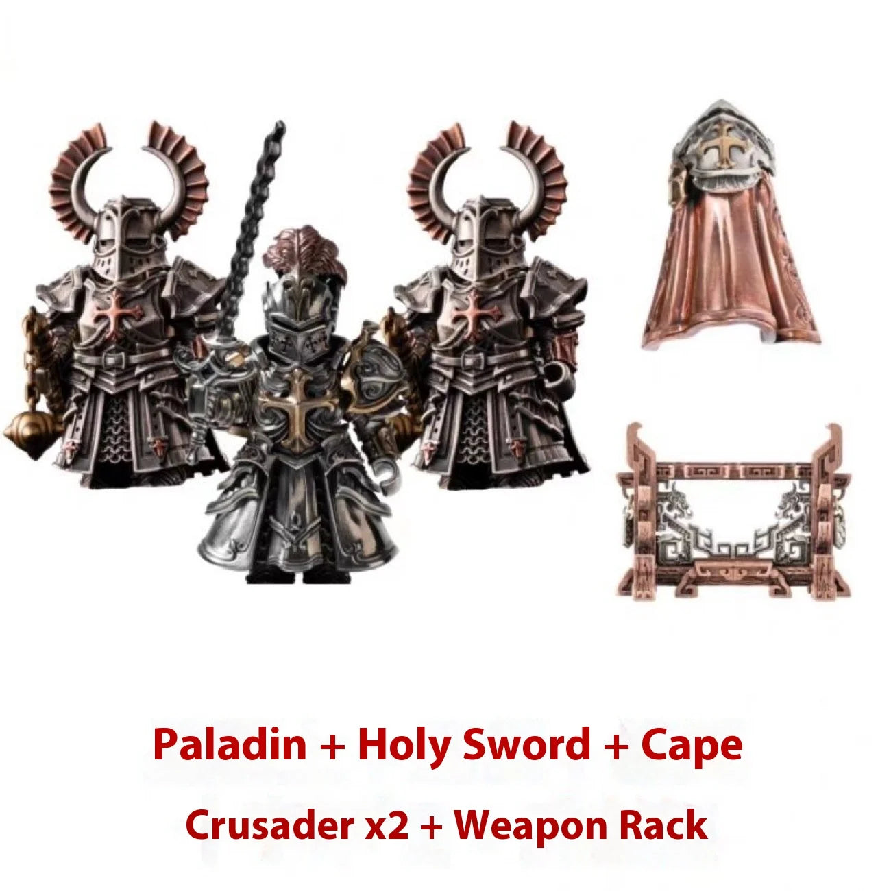 Paladin Metal Toy Figure Model Crusader Magnetic Detachable Desktop High-End Decorative For A Few Days Ornaments Figure Gift