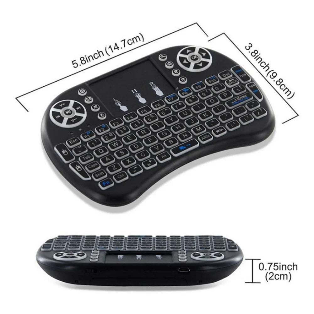 Mini-Funktastatur, 2,4 G, Air Mouse Remote, Touchpad-Funktionssteuerung für Android TV Box/PC/Smart TV/HTPC, ergonomisches Design
