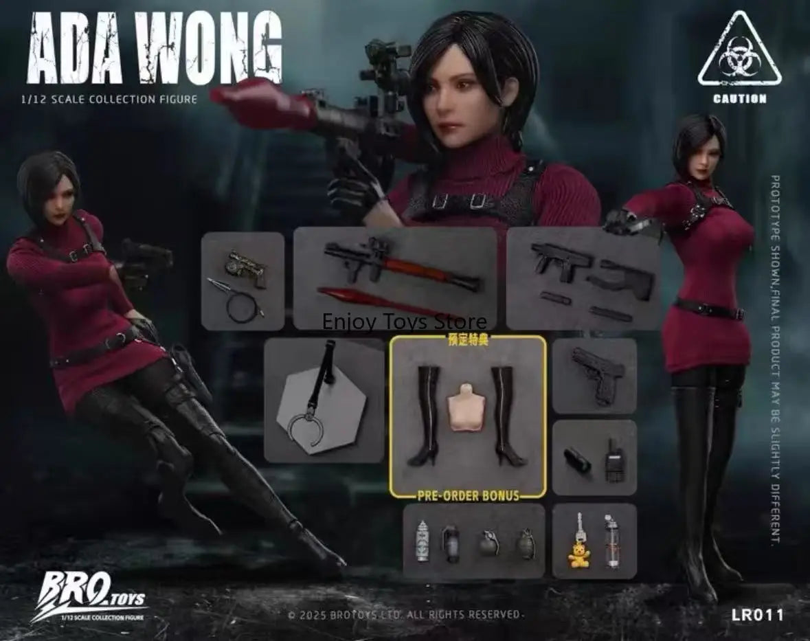 In Stock 1/12 Ada Wong Movable Eyes LR011 Cloth Action Figure