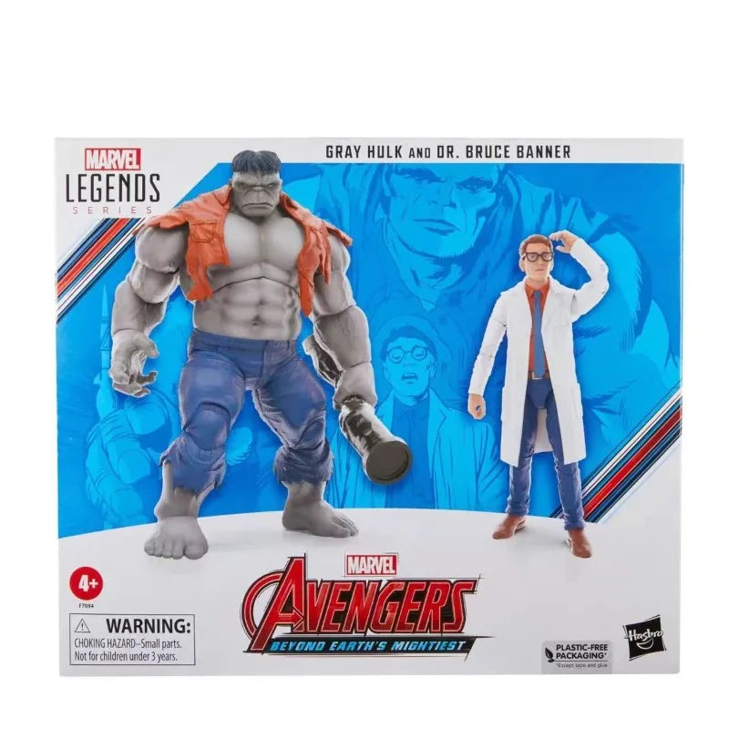 Original Hasbro Marvel Legends Series Gray Hulk OR Bruce Banner Avengers 60th Anniversary Action Figure Model Toys Collection