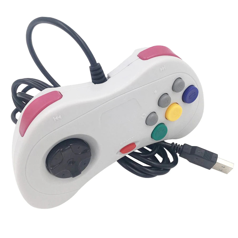 USB Classic Game Controller Gamepad Joypad Wired Gamepads For Sega Saturn System Style for PC