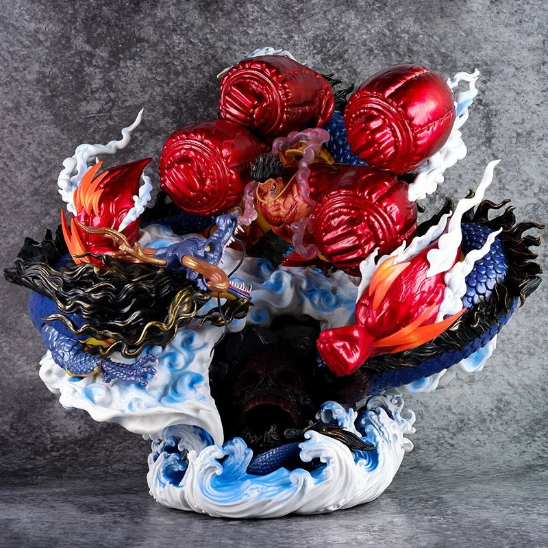 Gk And The Kingdom Fight Four Levels Luffy Vs Kaido Action Figure Statue Scene Collection Model Toy Ornament Anime Character