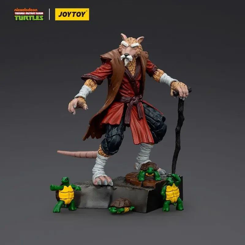 Original JOYTOY Tmnt Splinter April O'Neil Action Figure 1/18 Teenage Mutant Ninja Turtles Collection Decora Customized Toy