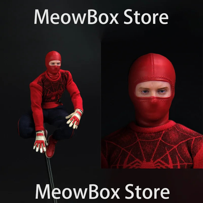 RemadCustom 1/12 Tobey Maguire Spider Print Cloth Wrestler Action Figure Combat Mask Head Replacement 6" Male Soldier Toys
