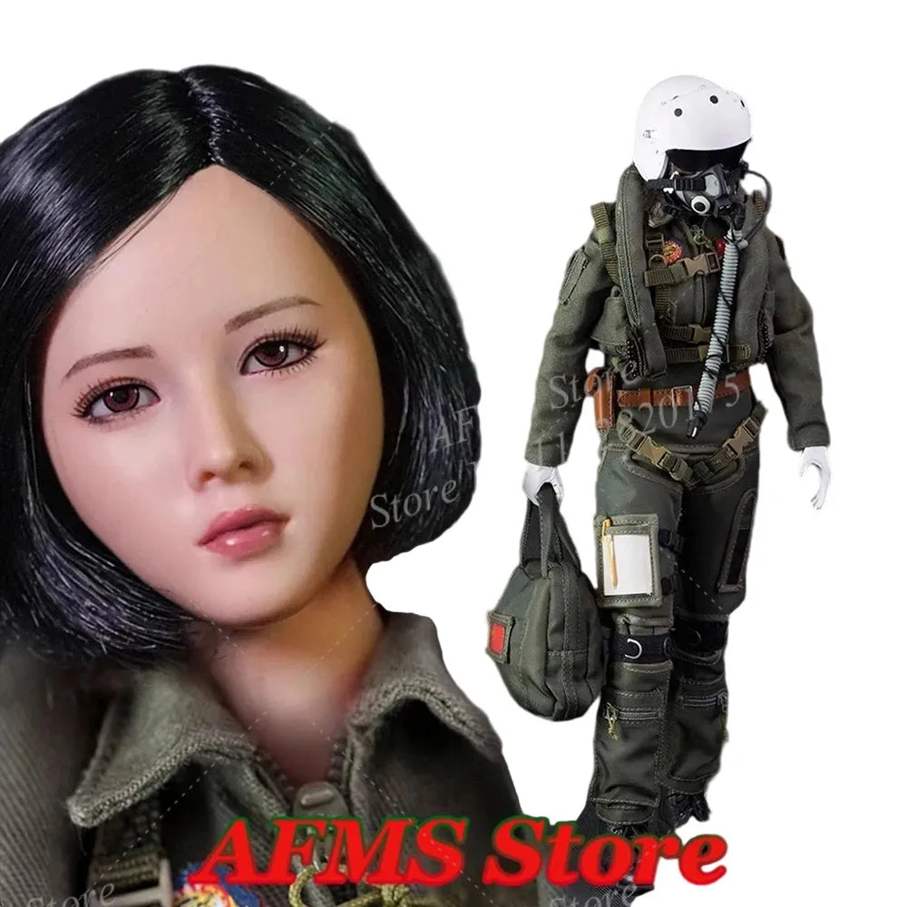 FLAGSET FS-73006 1/6 Scale Collectible Figure Chinese Hero Female Pilot Doll Full Set 12'' Women Soldier Action Figures Toy