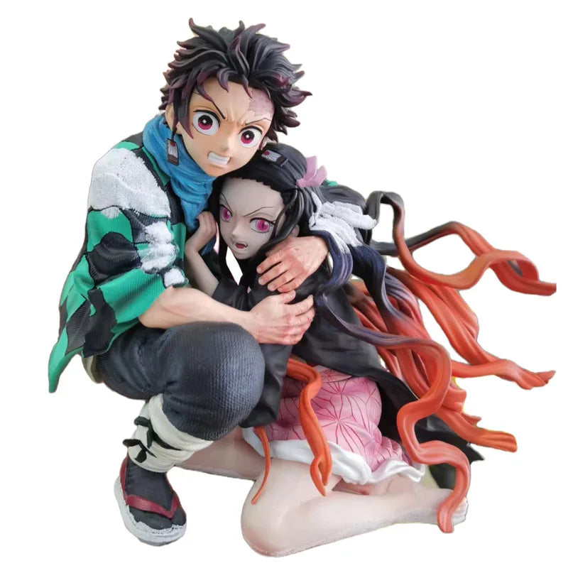 Original Up Art Studio Demon Slayer Figurine Kamado Tanjiro And Nezuko 1/6 Statue Anime Model Action Figure Collection Toy Figma