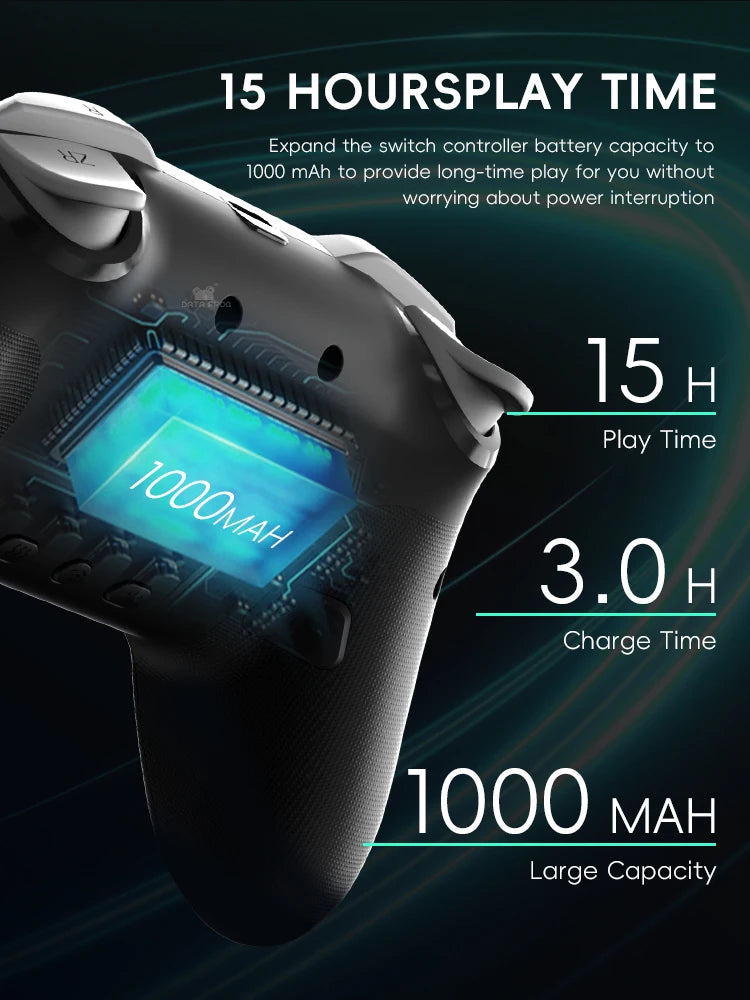 DATA FROG 2 Pack Wireless Pro Controller Gamepad for PC/Switch 2/Switch Lite/Switch Oled Dual Vibration Ergonomic Game Joystick