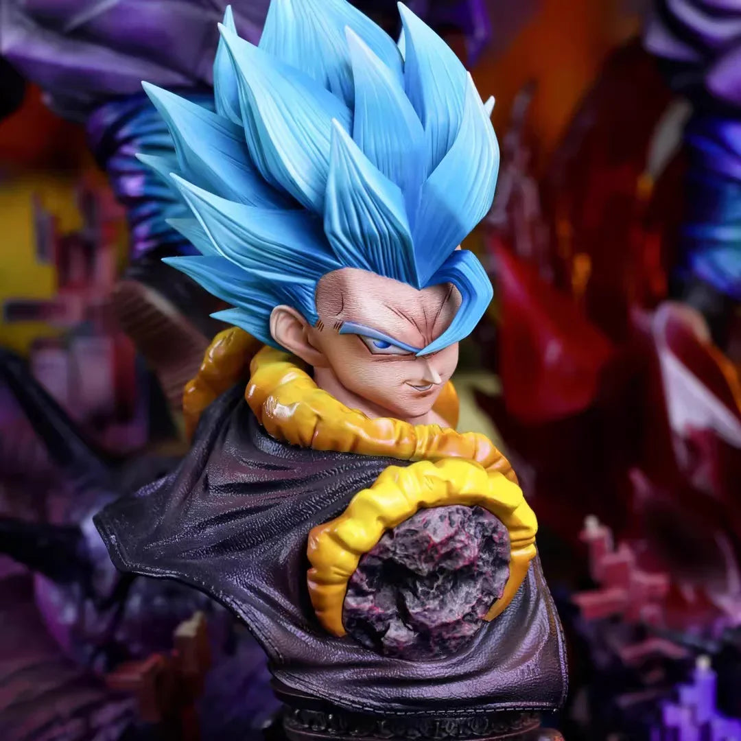 JT Studio 45cm Dragon Ball Z Gogeta Anime Figures Clouds Rising Gogeta Figure PVC Statue Collection Model Room Decor Gifts Toys