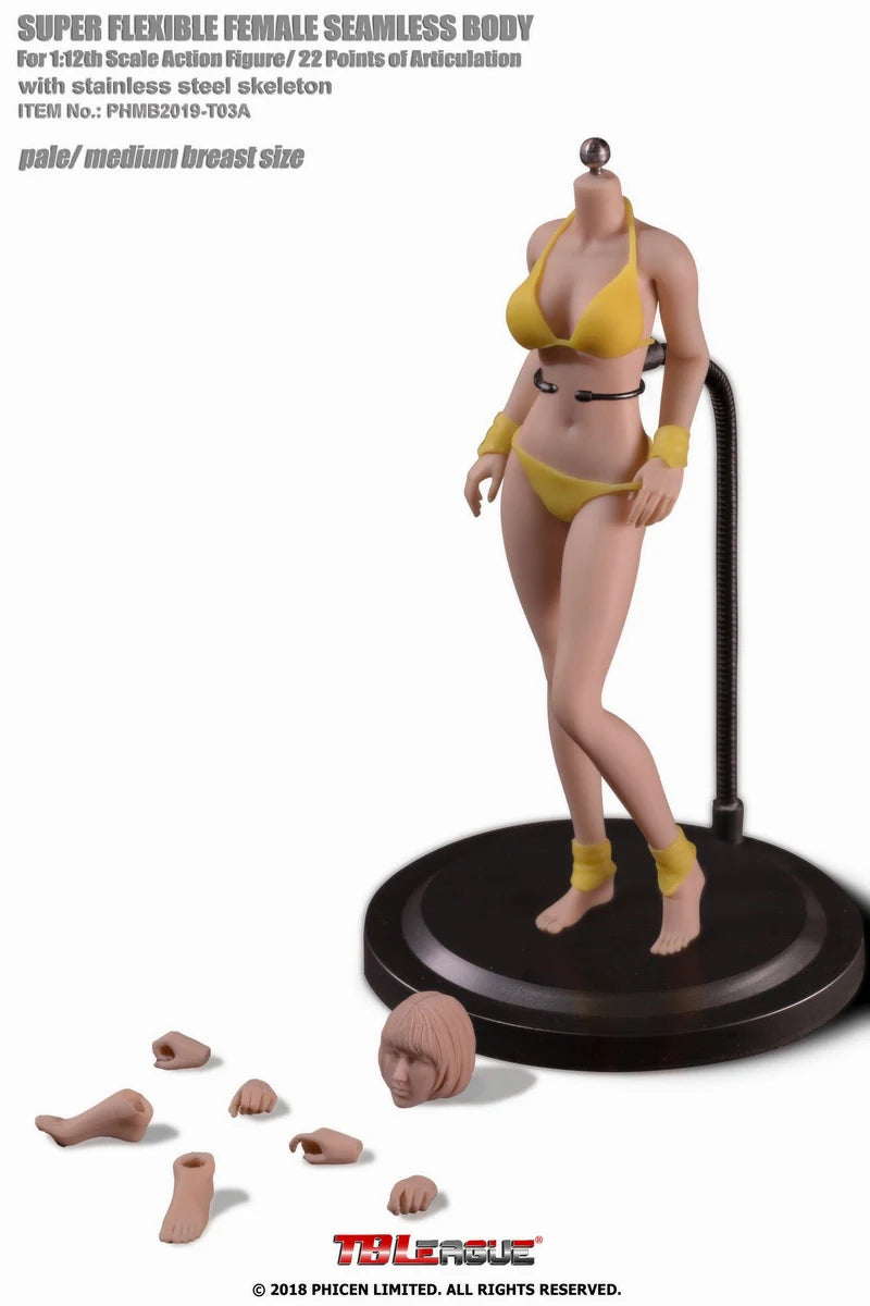 TBLeague Phicen 1/12 Scale TM01A TM02A T01A T01B T02A T02B T03A T03B T04A T04B T05A T05B Female/Male Pale/Suntan Body With Head